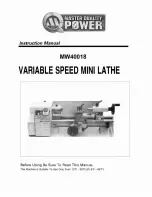 Предварительный просмотр 1 страницы Master Quality Power MW40018 Instruction Manual