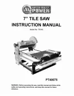 Предварительный просмотр 1 страницы Master Quality Power TS180 Instruction Manual