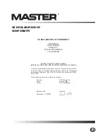 Предварительный просмотр 3 страницы Master B 220CEA Owner'S Manual