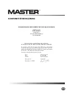 Предварительный просмотр 27 страницы Master B 220CEA Owner'S Manual