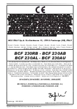 Preview for 69 page of Master BCF 230AB User And Maintenance Book