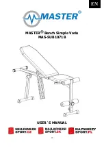 Предварительный просмотр 10 страницы Master Bench Simple Vario User Manual