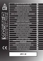 Предварительный просмотр 1 страницы Master DFX 20 User And Maintenance Book