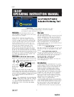 Master DG307 Operating Instructions Manual предпросмотр