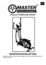 Предварительный просмотр 38 страницы Master Elliptical POWERLAND BA621E User Manual