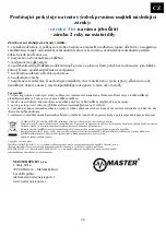 Предварительный просмотр 24 страницы Master F-24 User Manual