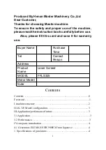 Preview for 2 page of Master FFLS325 Operation Manual