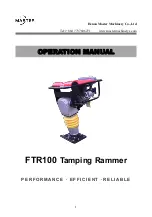 Master FTR100 Operation Manual preview