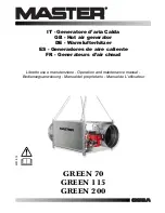 Предварительный просмотр 1 страницы Master GREEN 115 Operation And Maintenance Manual