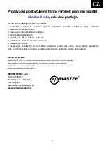 Preview for 8 page of Master MAS4A004 User Manual