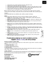 Предварительный просмотр 2 страницы Master MAS4A053 User Manual