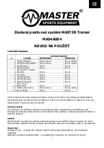 Предварительный просмотр 1 страницы Master MAS4A084 User Manual