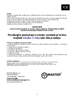 Preview for 4 page of Master MAS4A092 User Manual