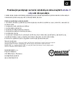 Предварительный просмотр 3 страницы Master MAS4A112 User Manual