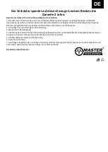 Предварительный просмотр 13 страницы Master MAS4A112 User Manual