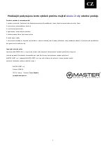 Предварительный просмотр 3 страницы Master MAScinAd20 Quick Start Manual