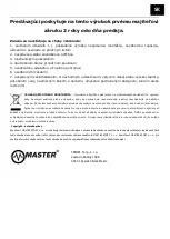 Предварительный просмотр 18 страницы Master MASTER G3 MAS4A073 User Manual