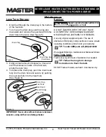 Предварительный просмотр 9 страницы Master MH-150T-DFV User'S Manual & Operating Instructions