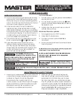 Preview for 13 page of Master MH-16-TTC User'S Manual & Operating Instructions