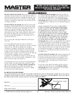 Preview for 16 page of Master MH-16-TTC User'S Manual & Operating Instructions