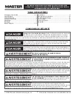 Preview for 16 page of Master MH-18-PCH-A User'S Manual And Operation Instructions