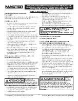 Preview for 35 page of Master MH-18-PCH-A User'S Manual And Operation Instructions