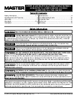 Preview for 2 page of Master MH-200V-LPC-A User'S Manual & Operating Instructions