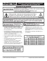 Preview for 18 page of Master MH-221A-120 User'S Manual & Operating Instructions