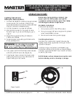 Предварительный просмотр 8 страницы Master MH-375T-GFA-A User'S Manual & Operating Instructions