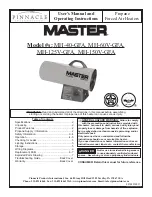 Master MH-40-GFA User'S Manual And Operating Instructions preview