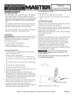 Preview for 5 page of Master MH-40-GFA User'S Manual And Operating Instructions