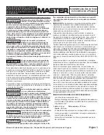 Предварительный просмотр 11 страницы Master MH-40-GFA User'S Manual And Operating Instructions