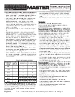 Preview for 12 page of Master MH-40-GFA User'S Manual And Operating Instructions