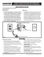 Preview for 17 page of Master MH-515-120 User'S Manual & Operating Instructions