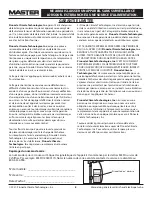 Preview for 19 page of Master MH-515-120 User'S Manual & Operating Instructions