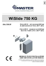 Preview for 1 page of Master WiSlide 750 KG User And Installation Manual