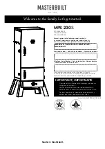 Preview for 1 page of Masterbuilt B21050813 User Manual