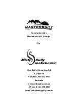 Preview for 20 page of Masterbuilt Sportsman Elite 20076115 Assembly, Care & Use Manual