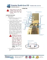 Предварительный просмотр 21 страницы Mastercare Entree Bath Gen III MB-68 AV-XL User Manual