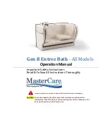 Mastercare Gen II Entree Bath Operation Manual предпросмотр