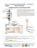 Предварительный просмотр 11 страницы Mastercare Gen II Entree Bath Operation Manual