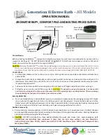 Предварительный просмотр 13 страницы Mastercare Gen II Entree Bath Operation Manual