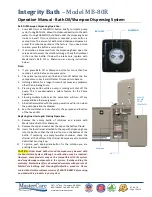 Предварительный просмотр 13 страницы Mastercare Integrity MB-80R Operation Manual