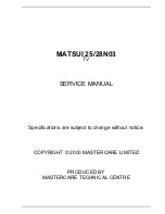 Предварительный просмотр 2 страницы Mastercare MATSUI 25N03 Service Manual