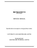 Предварительный просмотр 2 страницы Mastercare MATSUI DVD110 Service Manual