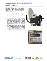 Preview for 15 page of Mastercare MB-80 Maintenance Manual