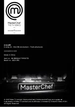 Предварительный просмотр 40 страницы MasterChef 3005398 Instruction Manual