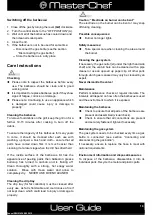 Preview for 20 page of MasterChef COMPETITOR RSH-014349 User Manual