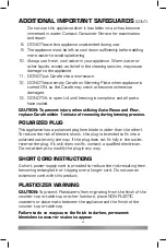 Preview for 4 page of MasterChef MCCM12D Use And Care Manual