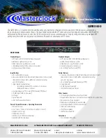 Preview for 5 page of Masterclock GMR1000 User Manual